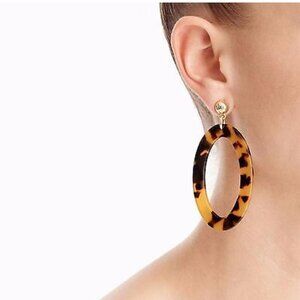 Large Acrylic Oval‎ Tortoise Earrings
